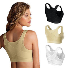 Front Closure Full Coverage Back Support Posture Corrector Bras for Women