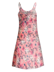 Women's Sleeveless Floral Print Strapless Sexy Slim Sheath Dress