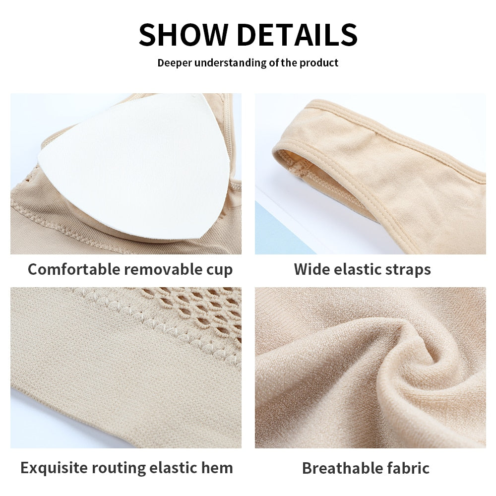 Stylish Women's Quick-drying Sports Bras Plus Size