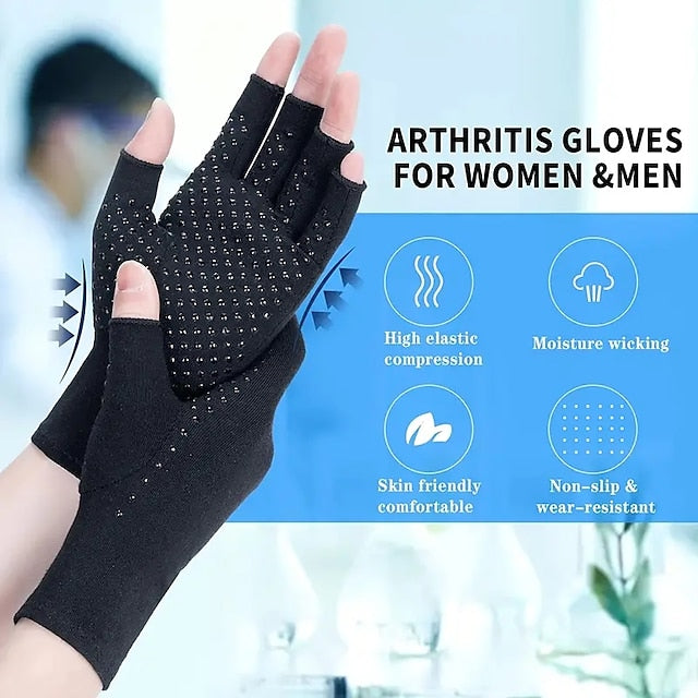 Arthritis Pressure Gloves with Anti-Slip for Carpal Tunnel Rheumatoid Pain Relief Men & Women