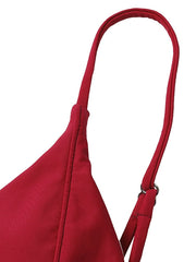 Women's Swimwear Bikini 2 Piece Normal Swimsuit Backless High Waist Solid Color Black Blue Pink Yellow Wine Padded Bathing Suits Sexy Fashion Sexy / New / Padded Bras