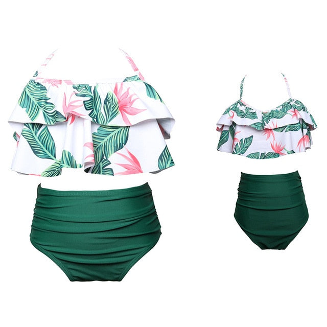 Matching Family Bathing Suits Mother Girl Bikini Set