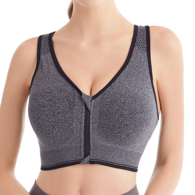 Sexy Breathable Ladies' Push Up Mesh Fitness Crop Tops