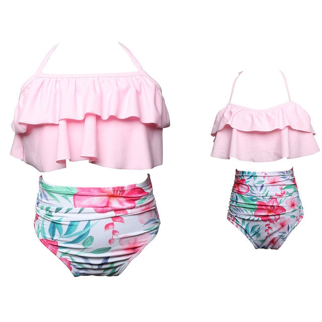 Matching Family Bathing Suits Mother Girl Bikini Set