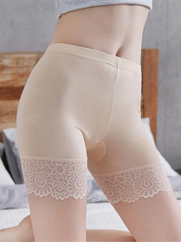 Women's Panties Pure Color Simple Casual Street Date Vacation Modal Breathable Summer Spring Black Beige