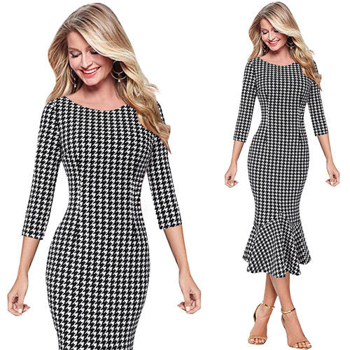 Elegant Vintage Pinup Casual Cocktail Party Dress - Sheseelady