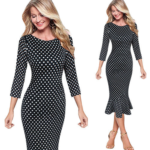 Elegant Vintage Pinup Casual Cocktail Party Dress - Sheseelady