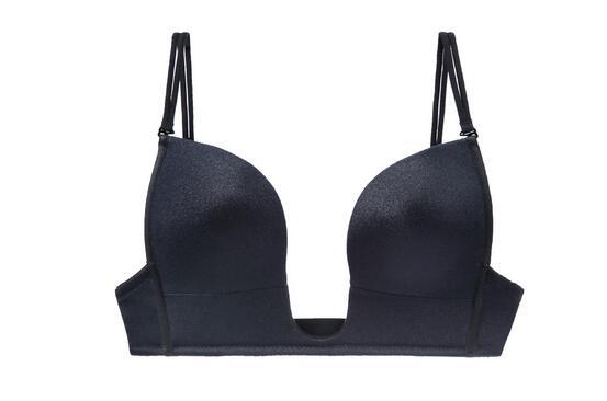 Formal Dress All-Match Sexy Invisible Women'S Underwear Bra Convertible Straps Solid Deep Unlined Plunge U Shape Push Up Bras - Sheseelady