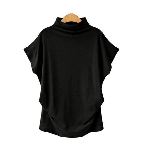 Summer Stylish Female O-neck Quality Cotton Blouse