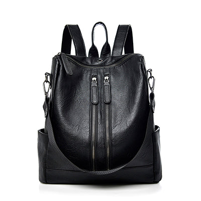 New Pu Leather Large Capacity And Multi-Function Casual Backpack