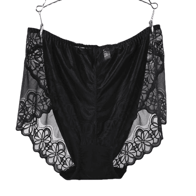 Large Size High Waist Panties For Women Underwear Ladies Big Size Briefs Plus Size Transparent Sexy Lace Panties Female 5Xl 6Xl - Sheseelady