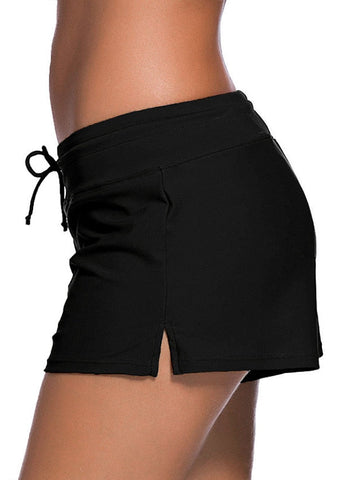 Women's Swimwear Cover Up Swim Shorts Normal Swimsuit High Waist Elastic Waist Bathing Suits Sports Neutral Casual, Vacation, Modern