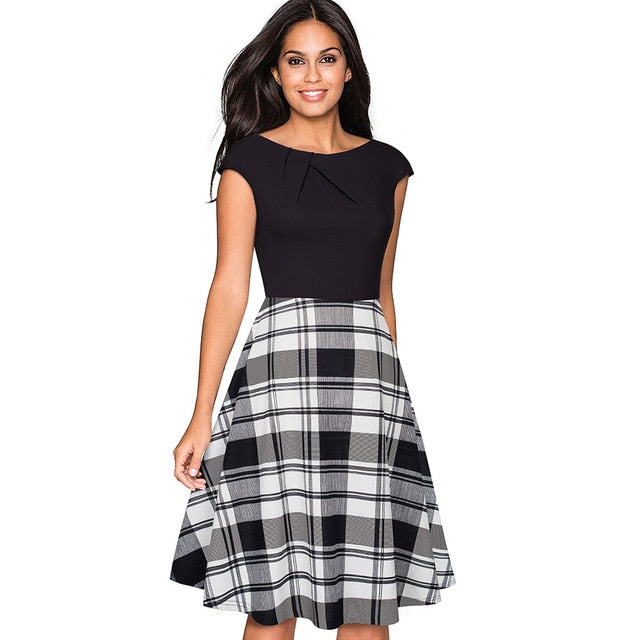 Elegant Ruched Cap Sleeve Casual Party Dress - Sheseelady