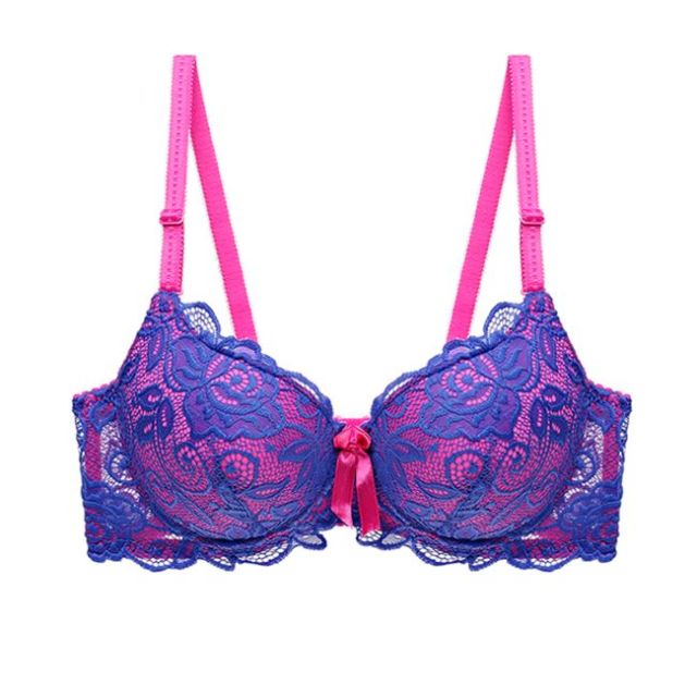 Skin-friendly Sexy Ladies' Lace Push Up Cotton Bralette Plus Size