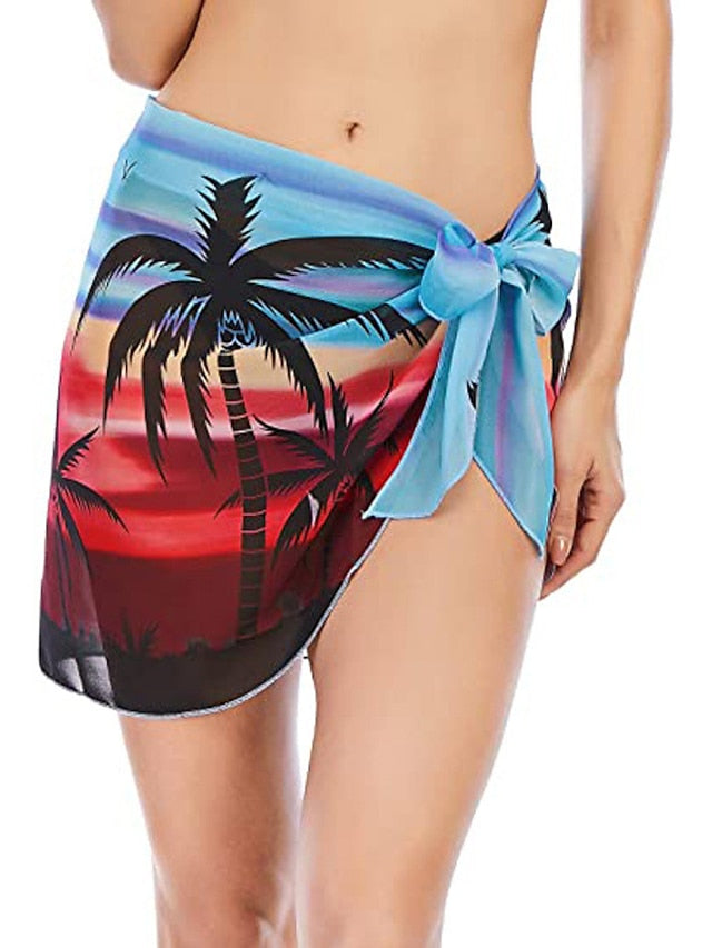 Women's Swimwear Cover Up Swim Shorts wrap Normal Swimsuit Printing Floral Bathing Suits New Vacation Fashion, Sexy, Modern