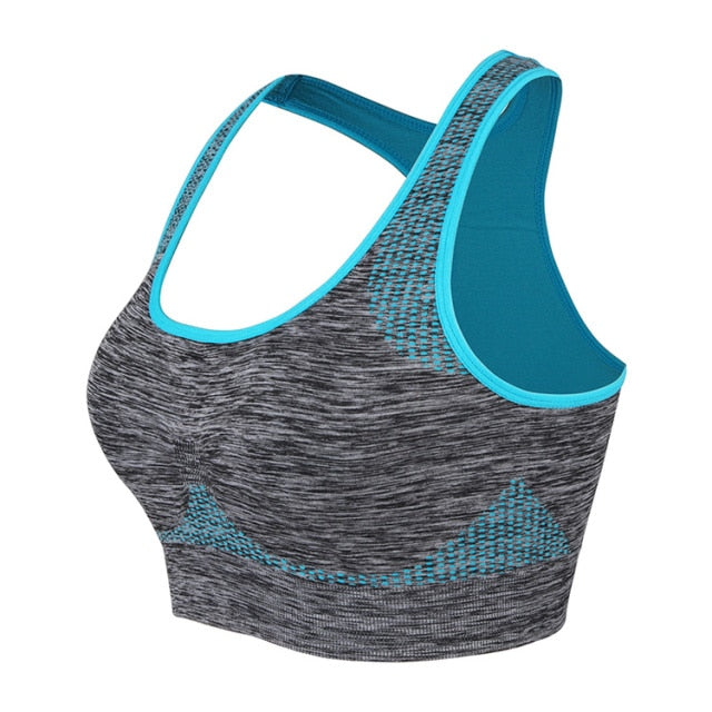 Skin-friendly Shockproof Women's Quick Dry Seamless Push Up Bra For Sports