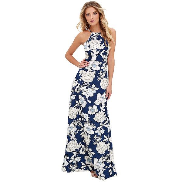 Floral Print Boho Sleeveless Beach Slip Dress - Sheseelady