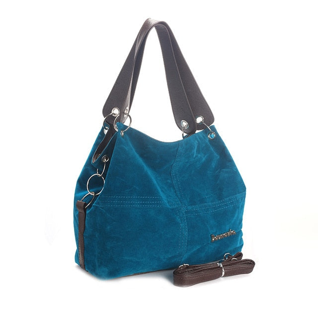 Handbag Women Shoulder Bag Female Large Tote Bag Soft Corduroy Leather Bag Crossbody Messenger Bag For Women - Sheseelady