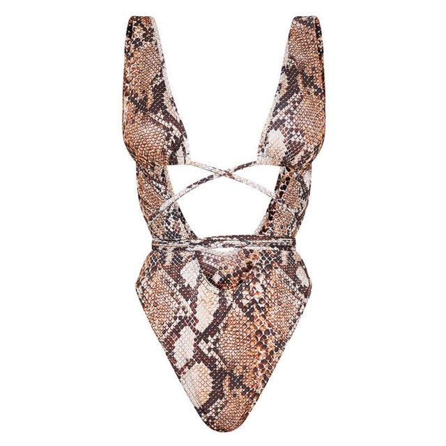 Sexy Women‘s Bandage Push-up Padded Monokini Swimsuit