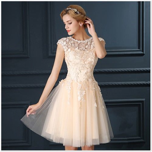Elegant A-Line Red Evening Gown Prom Dress - Sheseelady