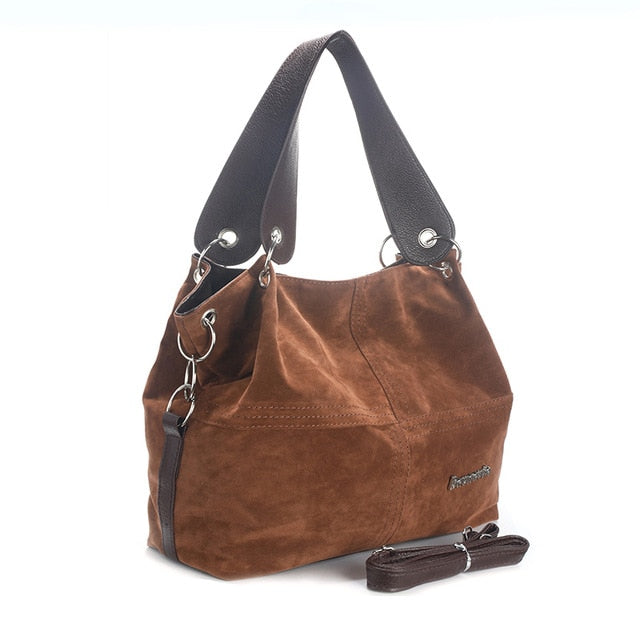 Handbag Women Shoulder Bag Female Large Tote Bag Soft Corduroy Leather Bag Crossbody Messenger Bag For Women - Sheseelady