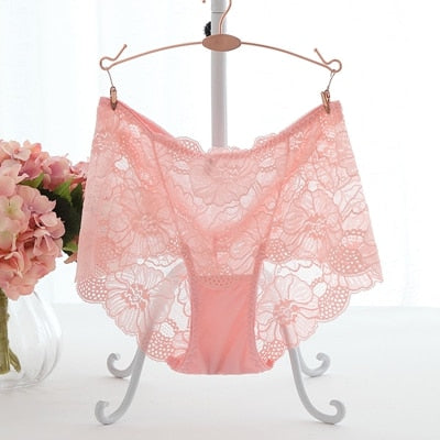 Sexy Hollow Out Floral Embroidery Lace Briefs Women With L-5Xl For Ladies