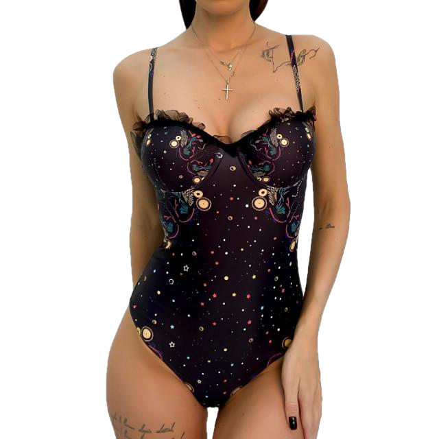 Sexy Ladies' Lace Push Up Monokini Swimwear One Piece