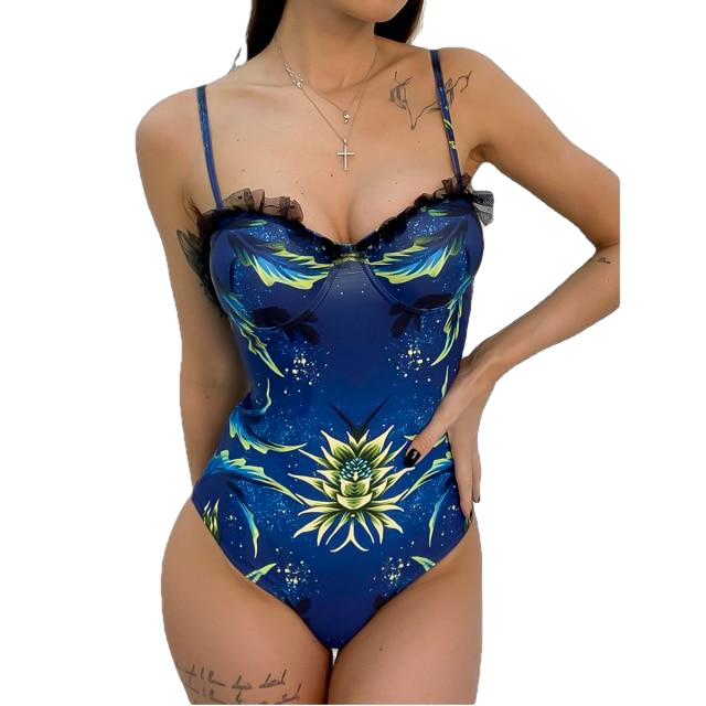 Sexy Ladies' Lace Push Up Monokini Swimwear One Piece