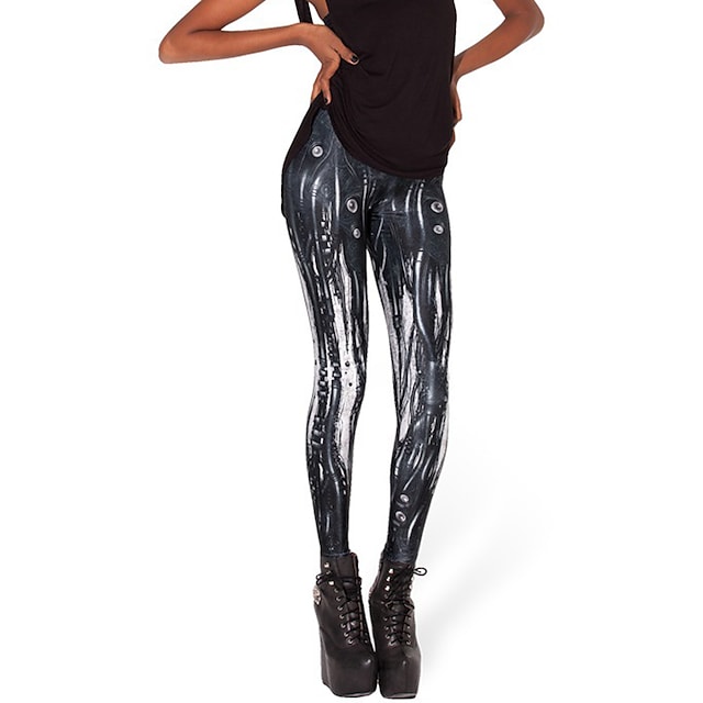 Women's Mid Waist Casual Yoga Print Trend Pants