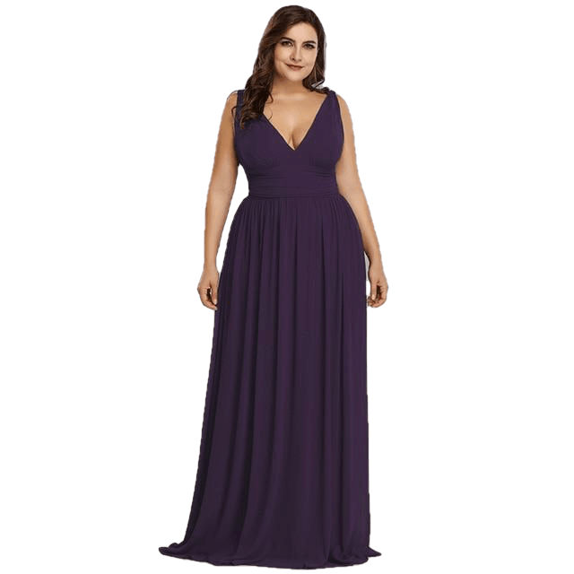 Elegant Printed A-Line V-Neck Chiffon Party Dress - Sheseelady
