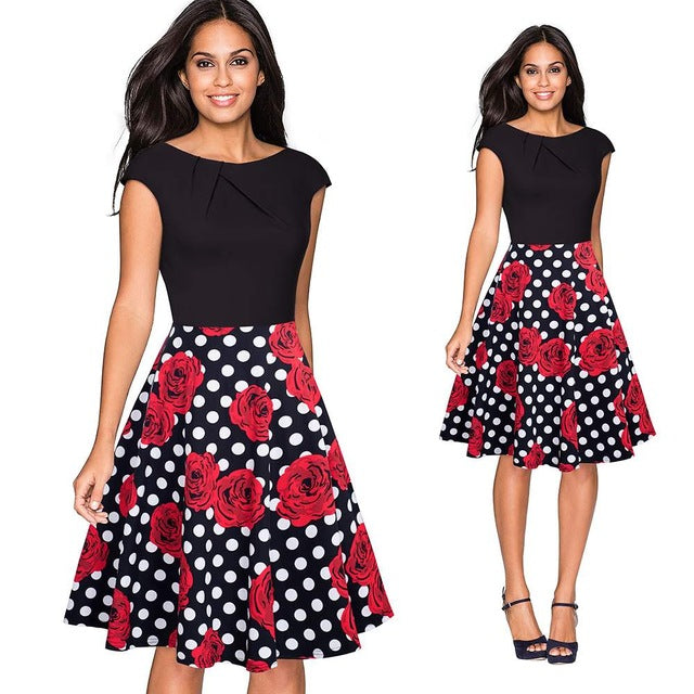 Elegant Ruched Cap Sleeve Casual Party Dress - Sheseelady