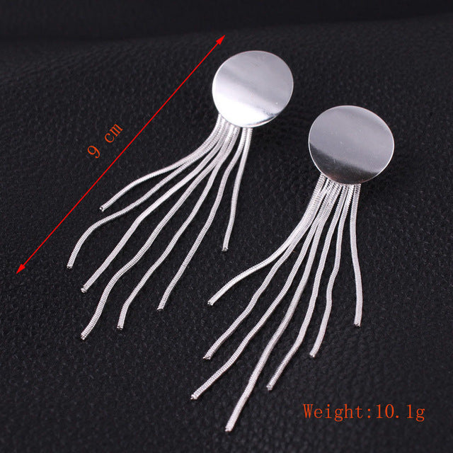 Punk Style Statement Female Geometric Shape Metal Dangle Earrings For Gifts