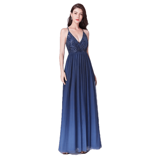Elegant A Line V Neck Tulle Wedding Party Gowns - Sheseelady