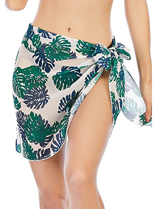 Women's Swimwear Cover Up Swim Shorts wrap Normal Swimsuit Printing Floral Bathing Suits New Vacation Fashion, Sexy, Modern