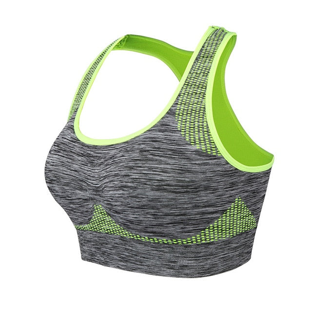 Skin-friendly Shockproof Women's Quick Dry Seamless Push Up Bra For Sports