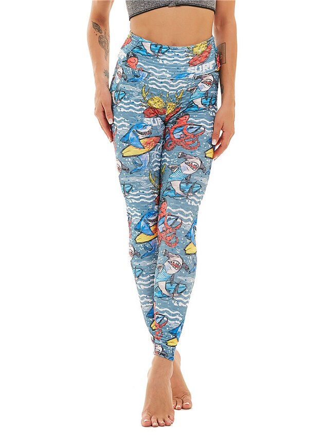 Trend Women's Mid Waist Casual Print Comfort Slim Pants