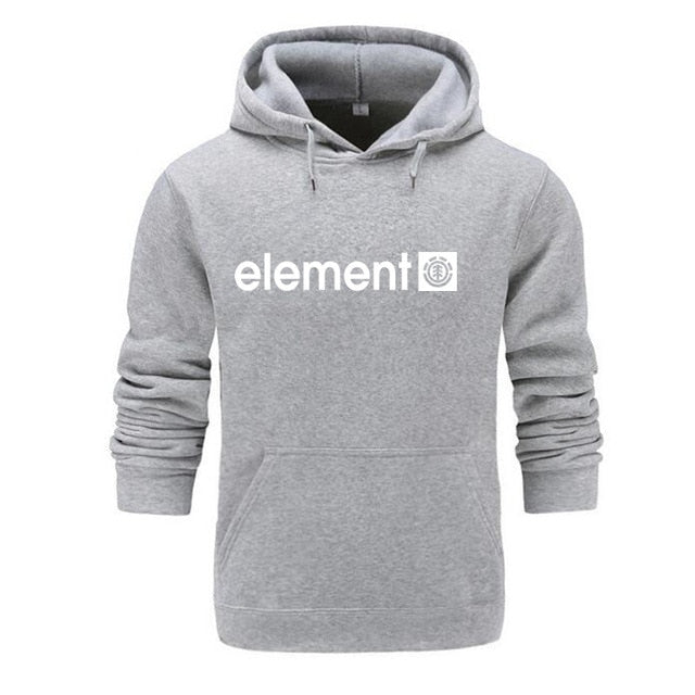 Men High Quality Element Letter Printing Long Sleeve Hoodies