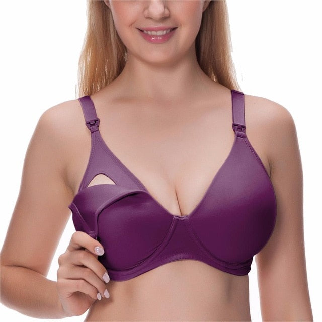 Breastfeeding Padded Underwire Nursing Bra With Full Sling 32-40 B C D Dd - Sheseelady