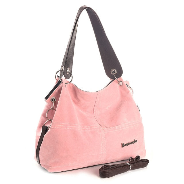Handbag Women Shoulder Bag Female Large Tote Bag Soft Corduroy Leather Bag Crossbody Messenger Bag For Women - Sheseelady