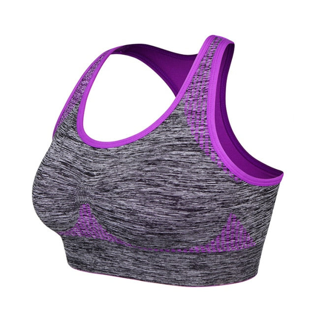 Skin-friendly Shockproof Women's Quick Dry Seamless Push Up Bra For Sports