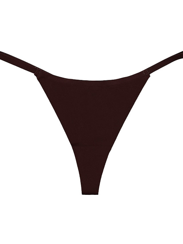Women's Sexy Panties G-strings & Thongs Panties 1 PC Underwear Simple Sexy Comfort Hole Pure Color Nylon Low Waist