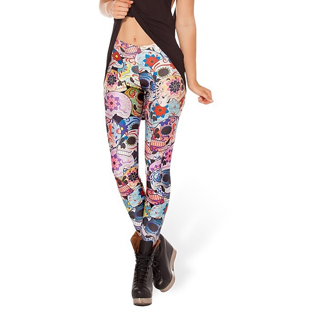 Women's Mid Waist Casual Yoga Print Trend Pants