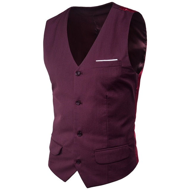 Men'S Business Casual Slim Vests Suits