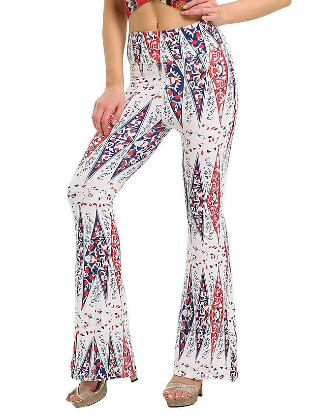 Women's Wide Leggings Print Micro-elastic Comfort Pants