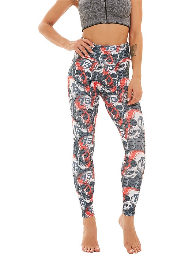 Trend Women's Mid Waist Casual Print Comfort Slim Pants