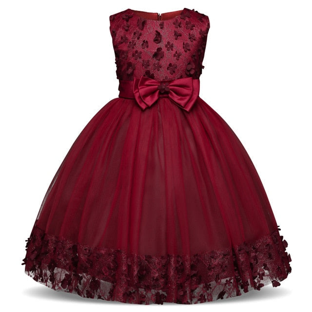 Fancy Butterfly Kids Wedding Flower Girls Dress - Sheseelady