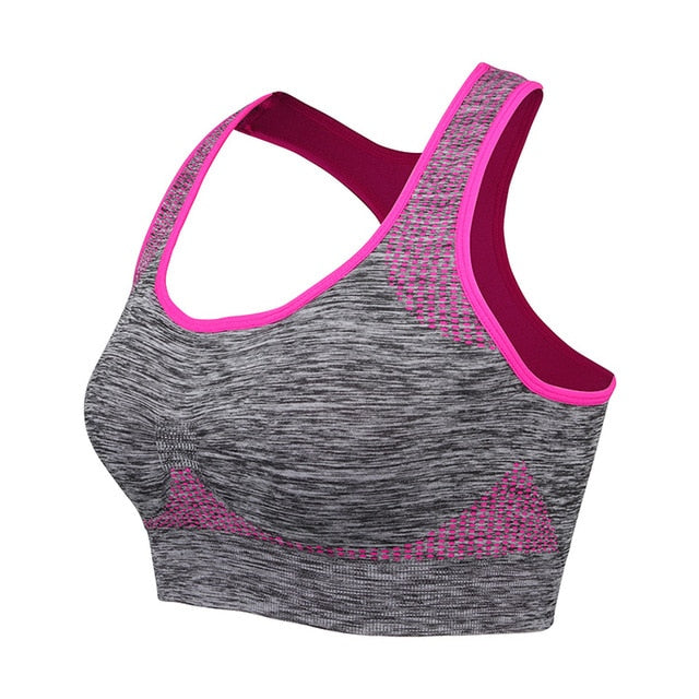 Skin-friendly Shockproof Women's Quick Dry Seamless Push Up Bra For Sports