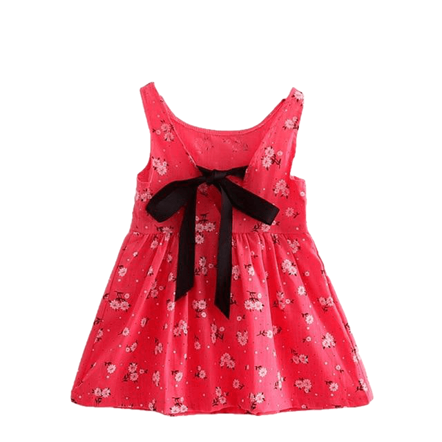 Casual Style Fly Sleeve Bow Dress For Girls - Sheseelady