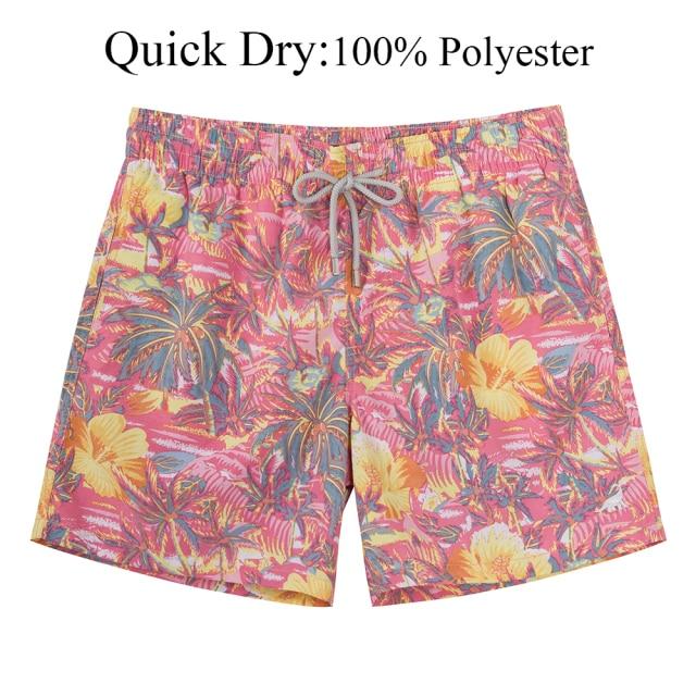 Fashionable Men's Quick Dry Summer Swim Shorts With Mesh Lining For Beach Board