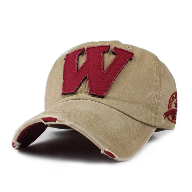 Embroidery Letter W Baseball Cap - Sheseelady